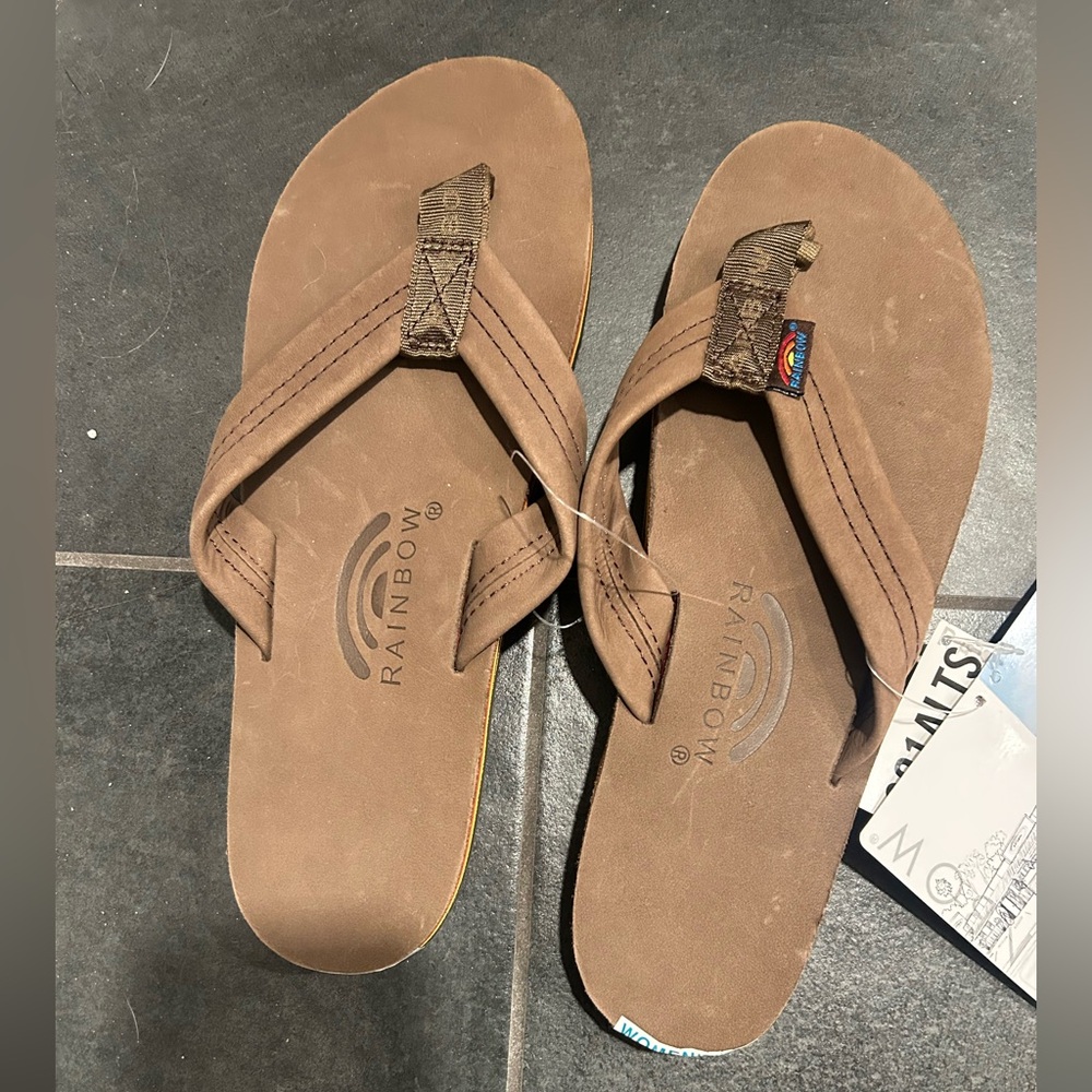 Women’s XL rainbow sandals NWT